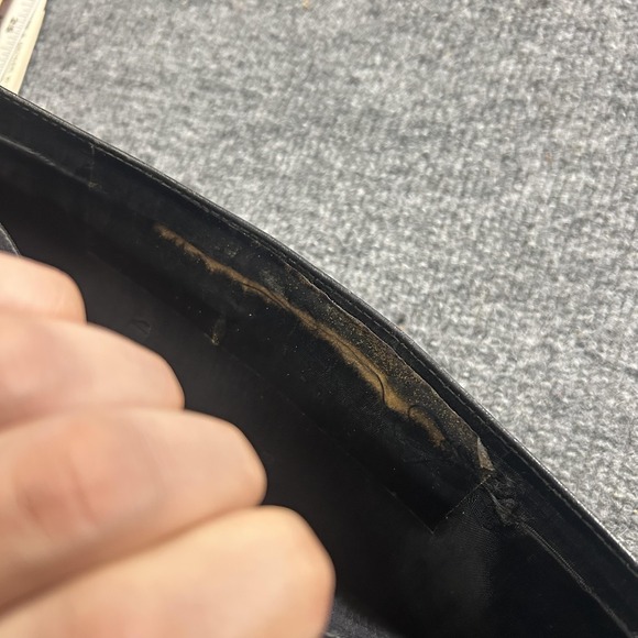 Leather School Black 16" Leather Mens Portfolio Briefcase Business Bag Italy - Picture 7 of 8